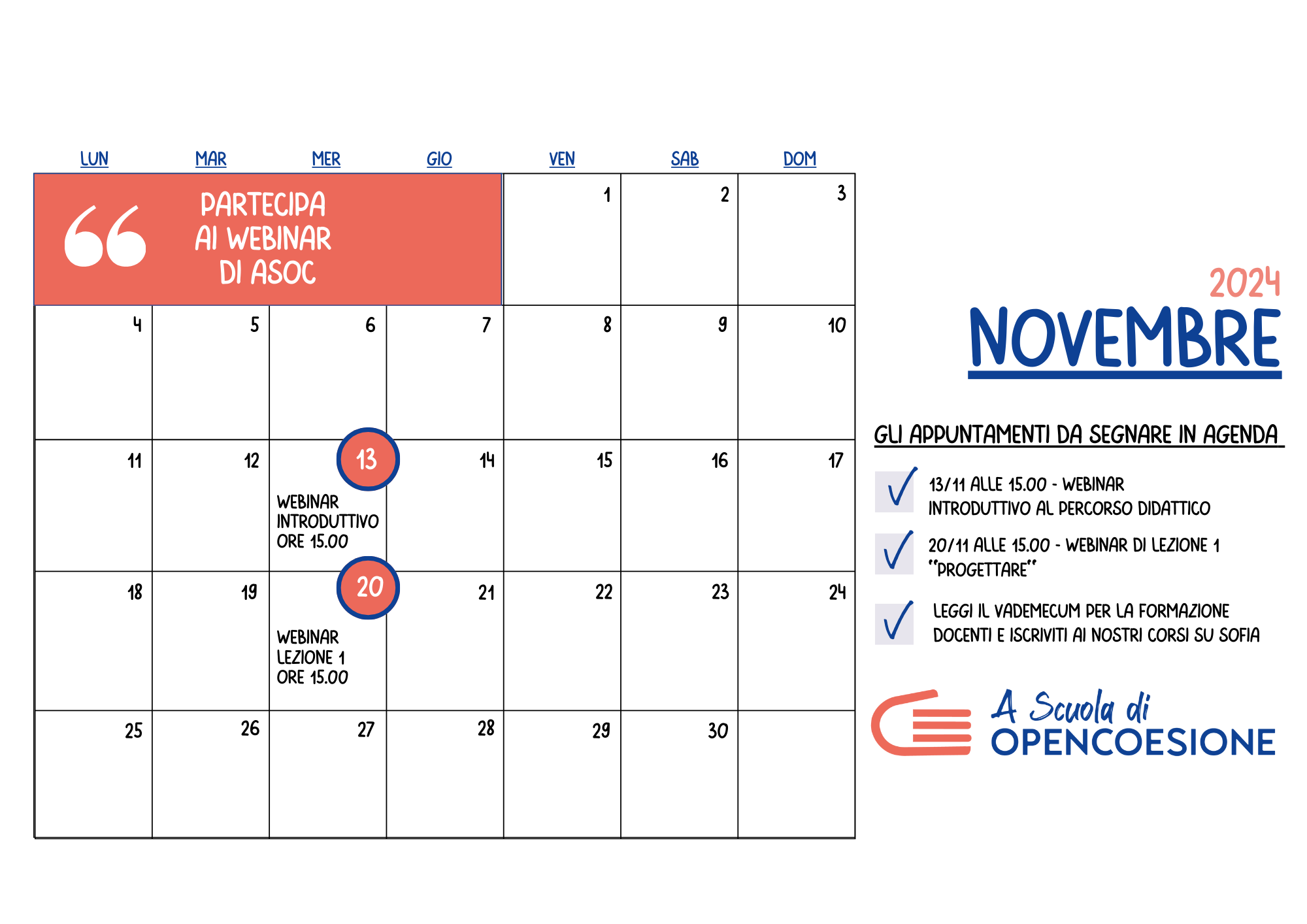 mese calendario novembre