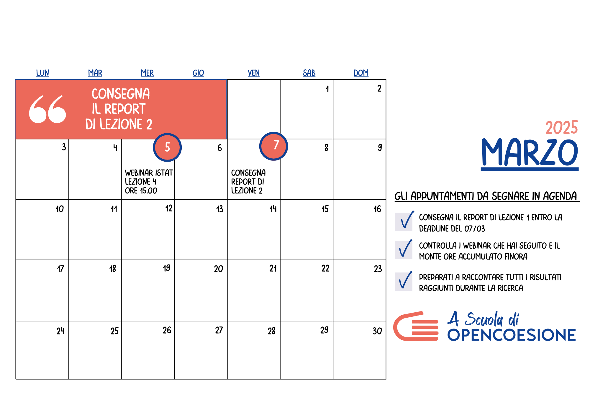 mese calendario marzo