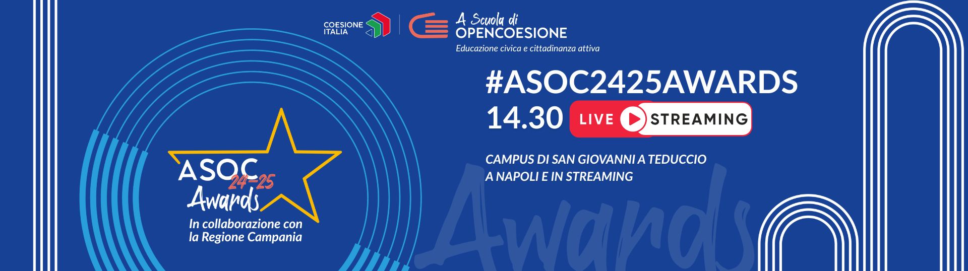ASOC2425 AWARDS: segui la diretta streaming dell'evento a partire dalle 14.30!