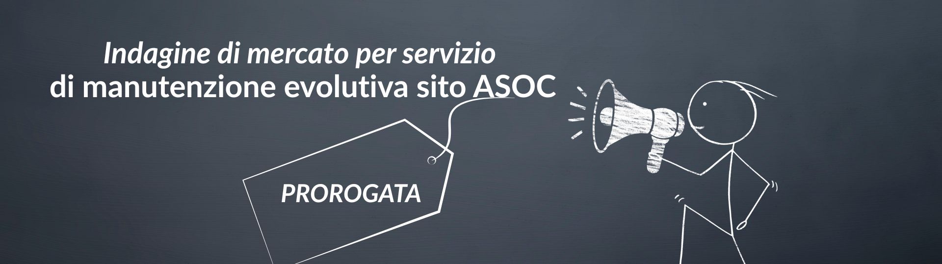 Proroga dell'indagine di mercato per manutenzione evolutiva sito ASOC