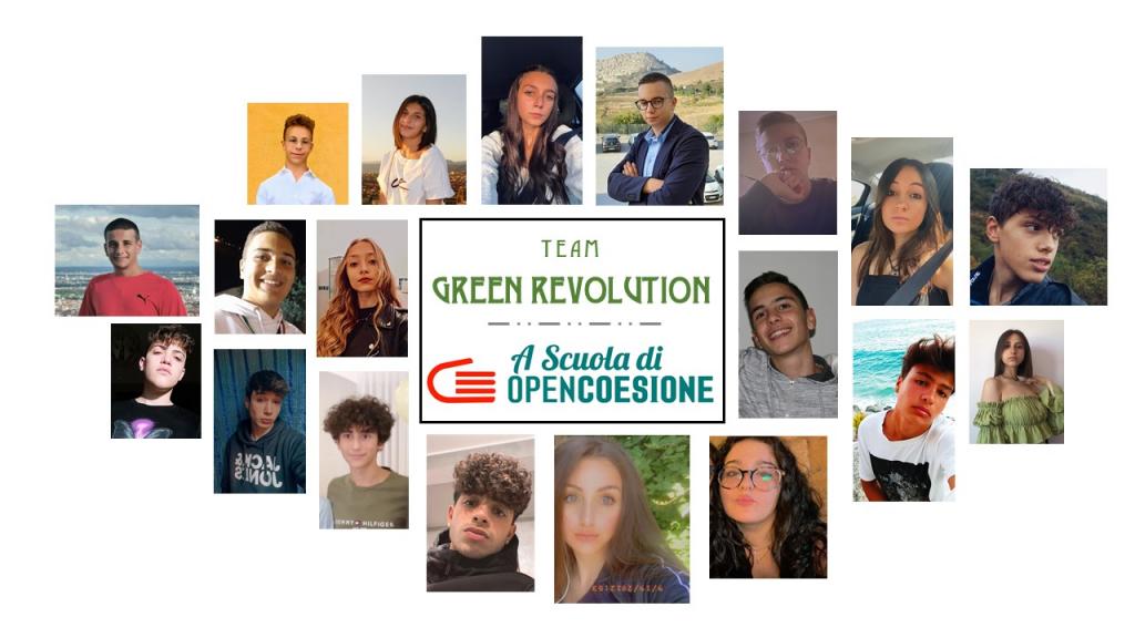 Foto di gruppo del Team Green Revolution.