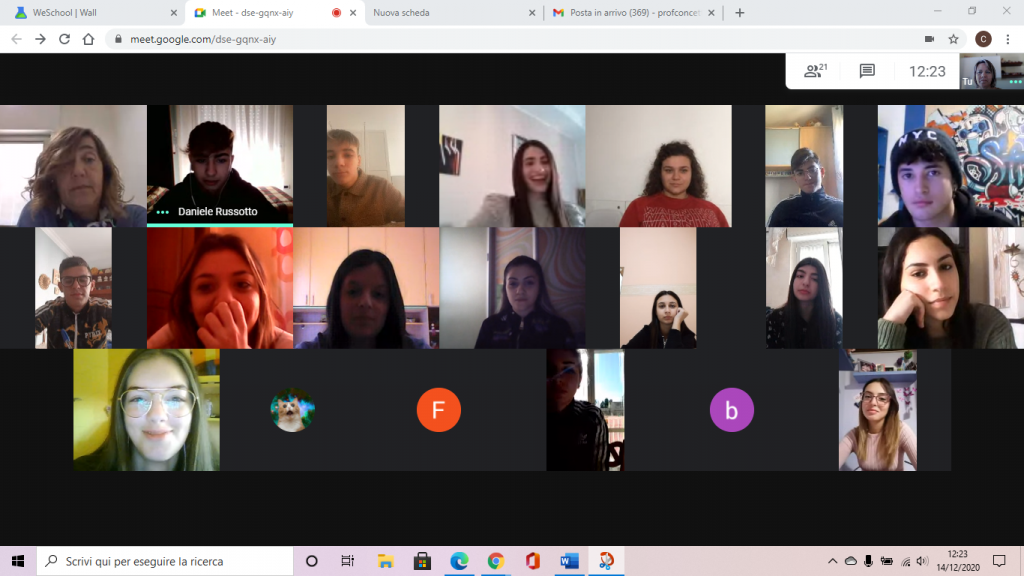 Foto del team Gorgone 20/21 Foto del team Gorgone 20/21 in videoconferenza