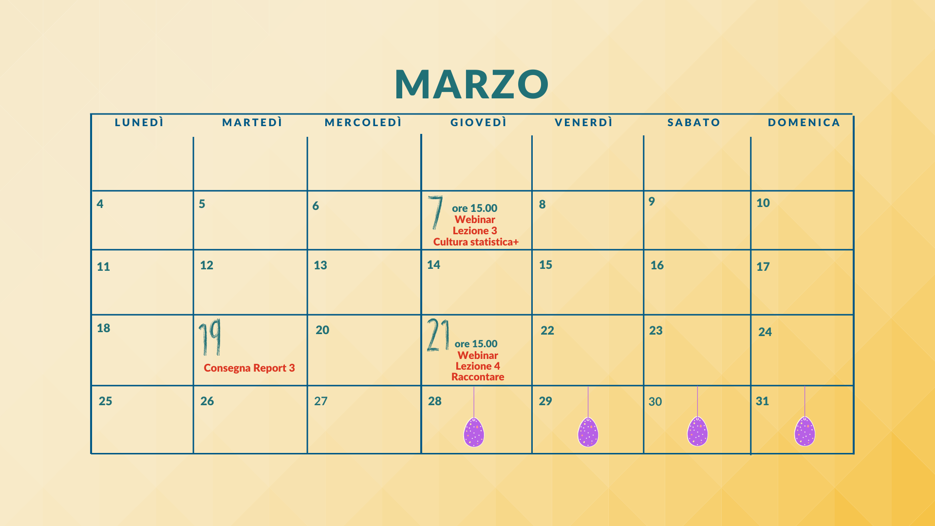 mese calendario marzo