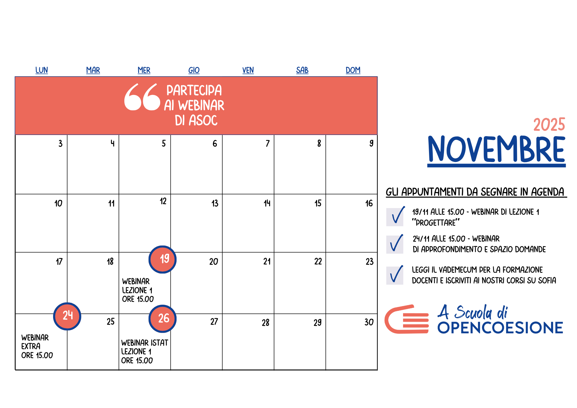 calendario mese novembre