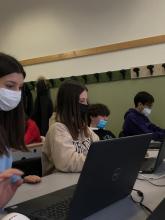 We were in the lab to carry out the work of our groups.