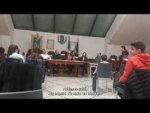 Incontro tra l'amministrazione comunale di Francavilla al Mare e gli alunni della 3D dell'I.C. Michetti di Francavilla in merito al progetto A Scuola di OpenCoesione per il monitoraggio dell'opera pubblica: "Riqualificazione della pista ciclopedonale"